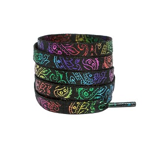 INSPIRE CHIC Paisley Flat Shoe Laces for Sneakers 1 Pair - 1 of 4