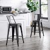 Lyngins Set of 2/4 Industrial Metal Bar Stools,Counter Chairs with Bucket Back,Stools for Kitchen Counter,Living Room - 2 of 4