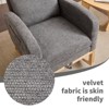 Racxily Accent Rocking Chair Rocking Chair with Solid Wood Legs, adjustable Footrest,Comfy Armchair with Side Pocket - 3 of 4