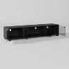 CorLiving Bromley TV Stand for TVs up to 85" Black: Modern Laminated Media Console with Metal Hardware - 3 of 4
