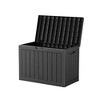 Kumasinova 45 Gal Deck Box with Ample Storage,All-Weather PP Resin Outdoor Storage Box,UV Protected & Waterproof,KD Design,Black - 2 of 4
