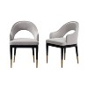 Manhattan Comfort Set of 2 Carrington Modern Velvet Upholstered Dining Armchairs - 2 of 4