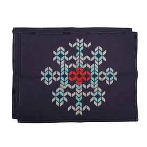 Unique Bargains Christmas Place Mats Linen 13" x 17.7" 2Pcs - 1 of 4