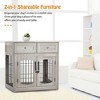 Garvee ElfinAura 40" Heavy Duty Dog Crate Furniture with Double Doors, Removable Tray & Storage Drawers - 4 of 4