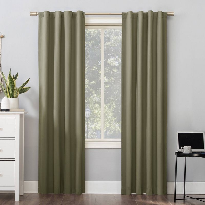 Cyrus Thermal Total Blackout Back Tab Curtain Panel - Sun Zero, 1 of 11