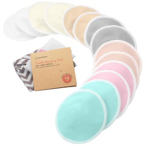 KeaBabies 14pk Organic Nursing Pads, Washable Breast Pads for Breastfeeding, Reusable Nipple Pads, Breastfeeding Essentials - 1 of 4