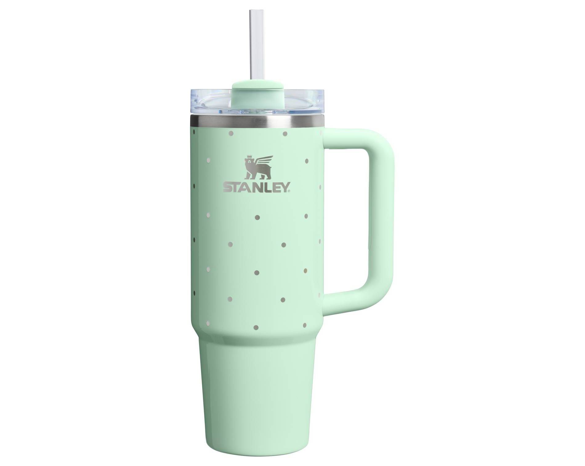 Stanley 30 oz Stainless Steel H2.0 FlowState Quencher Tumbler Peppermint Polka Dot