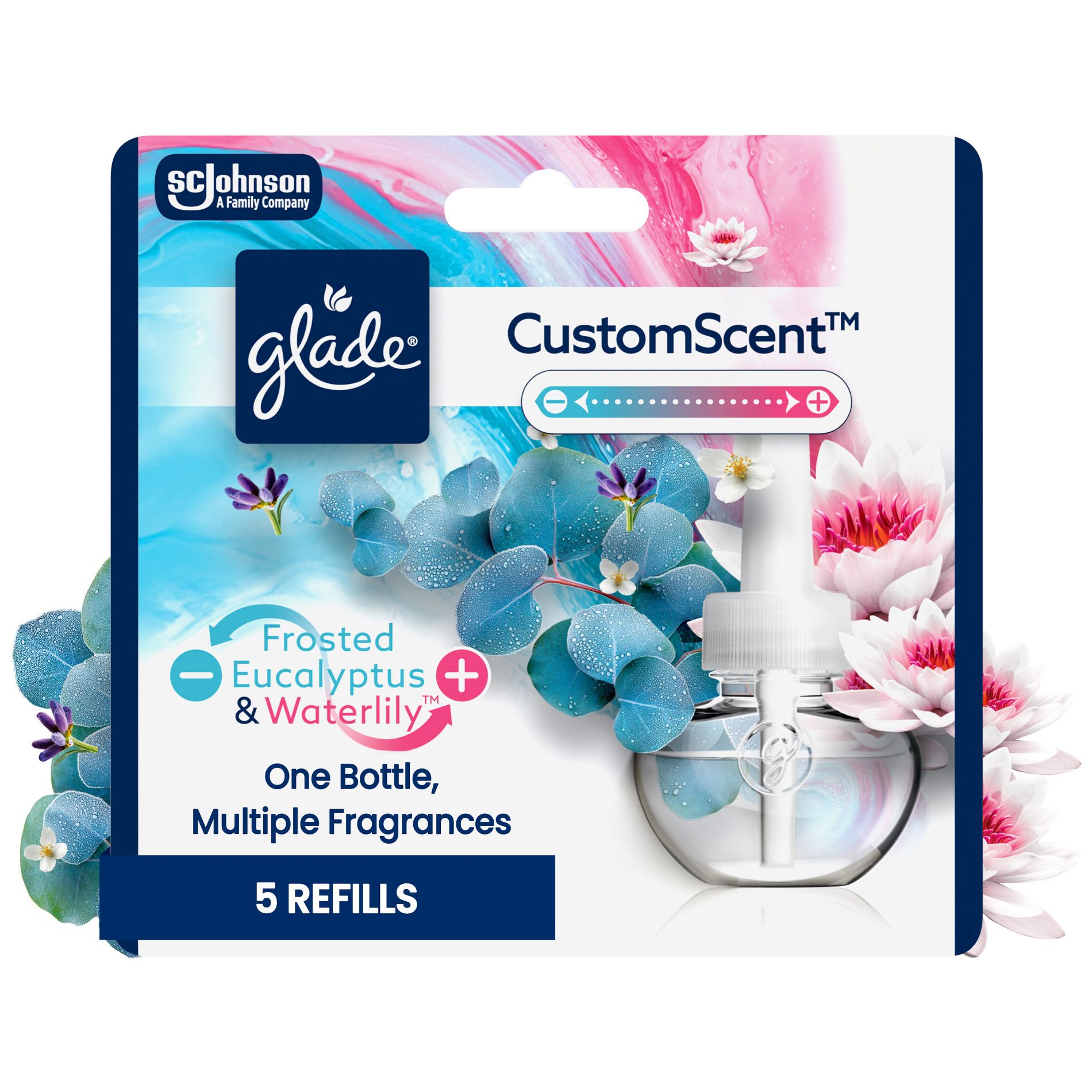 Glade PlugIns Scented Oils - Frosted Eucalyptus & Waterlily - 5ct/3.35oz