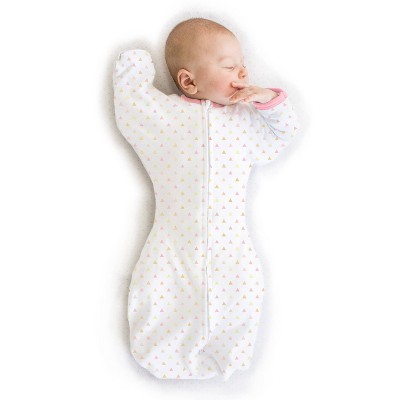 SwaddleDesigns Transitional Swaddle Sack Wearable Blanket - Tiny Triangles - M - 3-6 Months