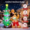 Itopfox 8FT Inflatable Christmas Tree and Gingerbread Man Outdoor Decoration with 5 LED Lights Stakes Sandbags Fast Automatic Inflation - 4 of 4