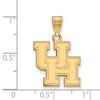 Black Bow Jewelry 14k Yellow Gold Plated Sterling Silver Houston Cougars NCAA Medium Pendant - 2 of 3