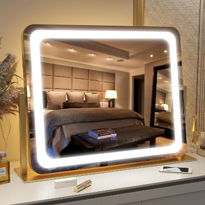 Vanity Mirror with Lights 22''x17'' Makeup Mirror with Lights,Vanity Mirror Touch Screen with 3-Color
