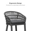PURPLE LEAF Outdoor Rattan Bar Stools Set of 2 Modern Boho Aluminum Patio Bar Height Chair with Cushion for Garden Outdoor and Indoor - 4 of 4