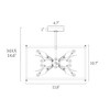 LNC Basia 4-Lights 13.8-in Matte Black and Polished Gold Crystal Drum Modern Semi-flush Mount Lights - 3 of 4