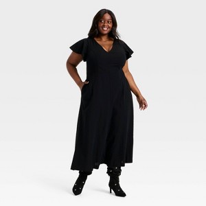 Women's Flutter Short Sleeve Maxi A-Line Dress - Universal Thread™ - 1 of 3