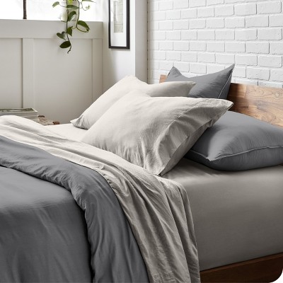 Twin XL Fog Sandwashed Microfiber Deep Pocket Sheet Set