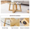 NicBex 31.5 Inch Round Coffee Table with Tempered Glass Tabletop and MDF Legs for Living Room,Bedroom - 4 of 4