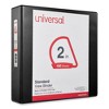 Universal Slant D-Ring View Binder, 3 Rings, 2" Capacity, 11 x 8.5, Black, 6/Carton - 2 of 4