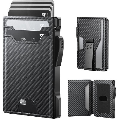 Paaaawaters typecase Wallet for Men: Rfid-blocking with Money Clip Slim Leather Bifold ID Window Smart Pop Up Card