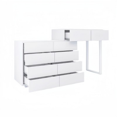 NicBex 10 Drawer Dresser for Bedroom,Modern Style Drawers with Free Handle,Dressers for Kids Room,Living Room,Entry and Hallway,White