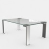Gaoyangjiaju 47.2 Inch Tempered Glass Coffee Table with Metal Legs Living Room Side Table - 2 of 4