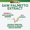 Saw Palmetto 1000mg - Premium Prostate Health Support Supplement for Men - 60 By Nature's Nutrition - 3 of 4