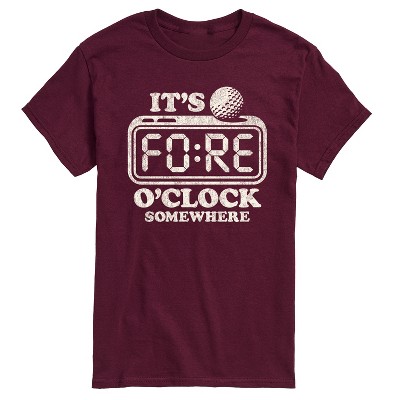 Men's - Instant Message - Golf Fore OClock Somewhere Short Sleeve Graphic T-Shirt