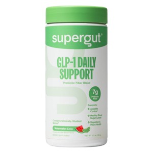 Supergut GLP-1 Daily Support Prebiotic Fiber Powder - Watermelon Lime - 18 servings/5.7oz - 1 of 4