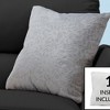 TopComfy Support Pillow Decorative Throw Pillow with Floral Pattern for Sofa or Bed Use, Light Gray, 17"*17"*2" - 2 of 4
