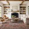 World Rug Gallery Marin Red Medallion Traditional Indoor Rug – Flatweave, Washable Surface with Non-Slip Backing - 2 of 4