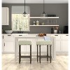 Carolina Living Remick 30" Barstool - Weathered Gray - Linen Upholstery - 2 of 4