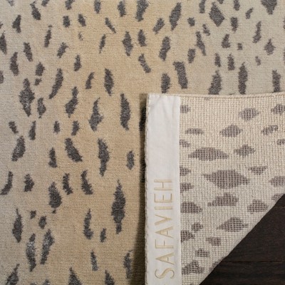 Elysian Silver Geometric Hand-Knotted Wool & Viscose Rug - 3' x 5'