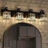Whizmax Bathroom Vanity Light Fixtures Modern Crystal Vanity Light Fixtures, Light Modern Crystal Wall Lighting with Square Shade, Black - 3 of 4