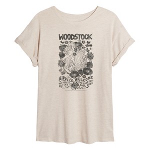 Women's - Woodstock - Nouveau Oversized Graphic T-Shirt - 1 of 4