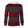 Sportoli Boys Cotton Striped Long Sleeve Polo Rugby Shirt - 3 of 3