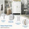 Kumasinova 24" Bathroom Vanity,Vanity with Ceramic Sink,1 Soft-Close Door,2 Drawers,2 Door Storage Racks,Freestanding Cabinet with 200LB Capacity - 4 of 4