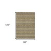 Gold Gray And Silver Floral Medallion Washable Indoor Outdoor Area Rug - 3 of 4