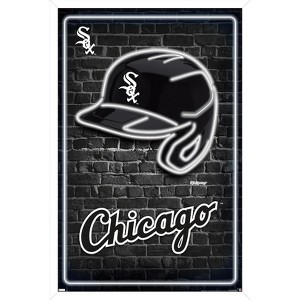 Trends International MLB Chicago White Sox - Neon Helmet 23 Framed Wall Poster Prints - 1 of 4
