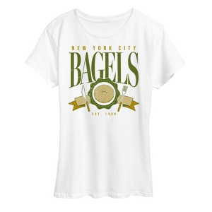 Women's - Instant Message - Nyc Bagels Short Sleeve Graphic T-Shirt - 1 of 4