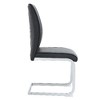 CAVINAS Modern Luxury Simple Arch Chair, PU High Resilience Dining Chair with Crazy Horse Texture and Arched Metal Leg - 3 of 4