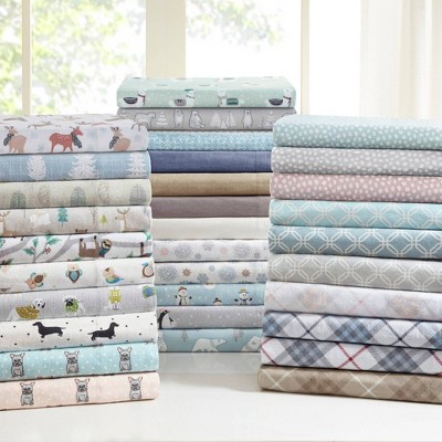 Full Multi Forest Animals Cotton Flannel Sheet Set