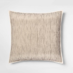 Euro Texture Stripe Pillow Sham Neutral/Black - Opalhouse