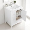24" Bathroom Vanity with Sink, Adjustable Shelf, 3 Drawers, and Glossy White Finish – Freestanding MDF Cabinet,Storage Organizer - 2 of 4