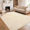 Modern Solid Color Rug Washable Rug with Non Slip TPR Backing, Minimalist Plain Carpet - 3 of 4