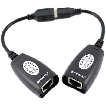 Sanoxy USB to Cat5/5e/6 Extension Cable Adapter Set w/RJ45 Ethernet
