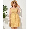 LXT-Women's Plus Size  Square Neck Ruffle A Line Beach Sundress - 3 of 3