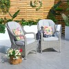 Moda Furnishings Wicker Outdoor Dining Armchair with Cushion - 3 of 4