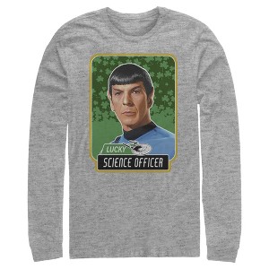 Men's Star Trek: The Original Series St. Patrick's Day Spock Lucky Science Officer Long Sleeve Shirt - 1 of 4