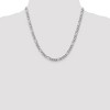 Black Bow Jewelry 5.5mm 14k White Gold Solid Flat Figaro Chain Necklace - 3 of 4