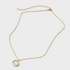 14K Gold Dipped Crystal and Mother of Pearl Circle Spinner Initial Necklace - A New Day™ - 3 of 4